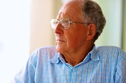 Senior man refuses elder care help